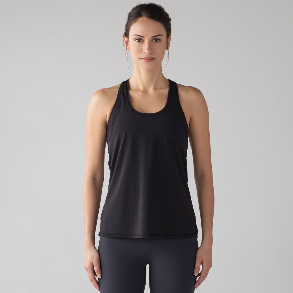 Lululemon Two With One Singlet in Black 10 - Picture 3 of 6